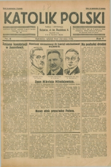 Katolik Polski. R.5, nr 6 (8 stycznia 1929) + dod.