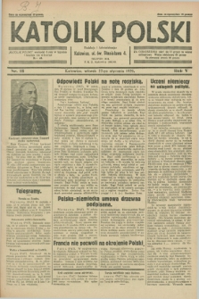Katolik Polski. R.5, nr 18 (22 stycznia 1929) + dod.