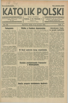 Katolik Polski. R.5, nr 22 (26 stycznia 1929) + dod.