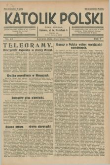 Katolik Polski. R.5, nr 42 (20 lutego 1929) + dod.
