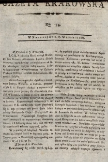 Gazeta Krakowska. 1805, nr 74