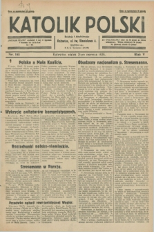 Katolik Polski. R.5, nr 141 (21 czerwca 1929) + dod.
