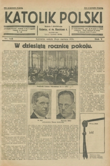 Katolik Polski. R.5, nr 148 (29 czerwca 1929) + dod.
