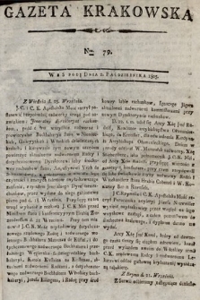 Gazeta Krakowska. 1805, nr 79