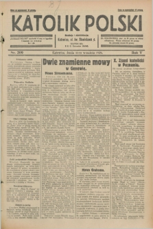 Katolik Polski. R.5, nr 209 (11 września 1929) + dod.