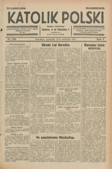 Katolik Polski. R.5, nr 210 (12 września 1929) + dod.