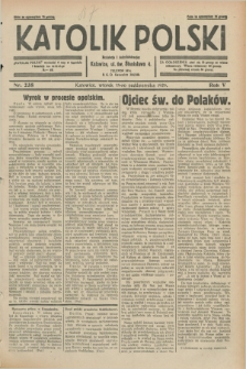 Katolik Polski. R.5, nr 238 (15 października 1929) + dod.