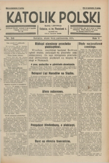 Katolik Polski. R.5, nr 241 (18 października 1929) + dod.