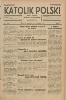 Katolik Polski. R.5, nr 263 (14 listopada 1929) + dod.