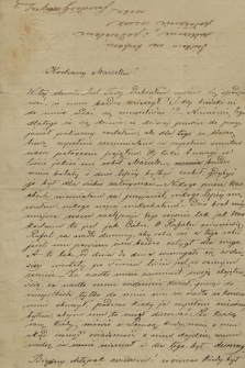 Fragment korespondencji rodziny Maszkowskich z lat 1858–1862
