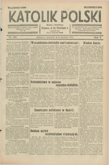 Katolik Polski. R.5, nr 281 (5 grudnia 1929) + dod.