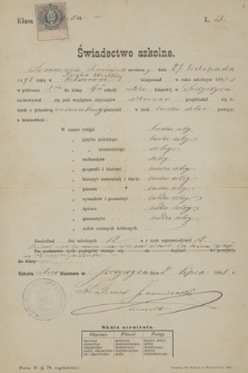 Papiery i dokumenty osobiste Władysława Orkana z lat 1888-1930