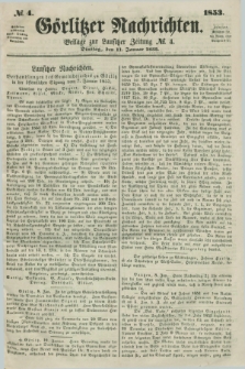 Görlitzer Nachrichten : beilage zur Lausitzer Zeitung. 1853, № 4 (11 Januar)