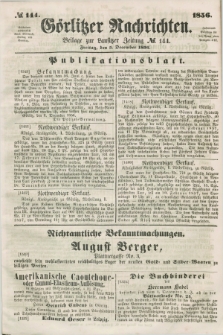 Görlitzer Nachrichten : beilage zur Lausitzer Zeitung. 1856, № 144 (5 December)