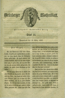 Gruenberger Wochenblatt. 1827, Stück 10 (10 März)