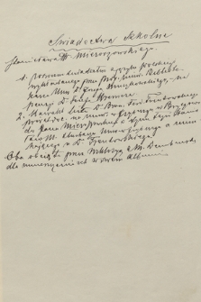 „Świadectwa szkolne Stanisława Mieroszowskiego” z lat 1839 - 1849