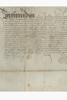 Dokument króla Zygmunta I dotyczący ustanowienia komisarzy mających dbać o prawidłowy pobór cła od kupców i handlarzy radziejowskich w komorze celnej w Radziejowie