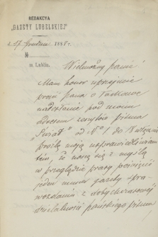 Korespondencja Zygmunta Sarneckiego z lat 1885-1916. T. 5, Piasecki Z. – Święcicki J. A.