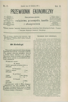 Przewodnik Ekonomiczny : pismo poświęcone sprawom rolnictwa, przemysłu, handlu i ubezpieczeń. R.2, nr 17 (23 kwietnia 1871)