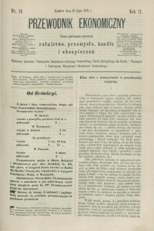 Przewodnik Ekonomiczny : pismo poświęcone sprawom rolnictwa, przemysłu, handlu i ubezpieczeń. R.2, nr 29 (16 lipca 1871)