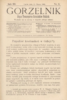 Gorzelnik : organ Towarzystwa Gorzelników Polskich we Lwowie. R. 3, 1890, nr 9