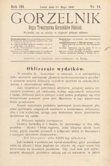 Gorzelnik : organ Towarzystwa Gorzelników Polskich we Lwowie. R. 3, 1890, nr 11