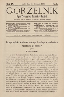 Gorzelnik : organ Towarzystwa Gorzelników Polskich we Lwowie. R. 4, 1890, nr 5