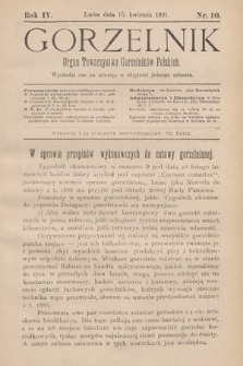 Gorzelnik : organ Towarzystwa Gorzelników Polskich we Lwowie. R. 4, 1891, nr 10