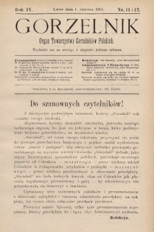 Gorzelnik : organ Towarzystwa Gorzelników Polskich we Lwowie. R. 4, 1891, nr 11