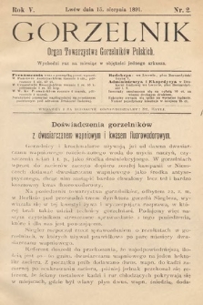 Gorzelnik : organ Towarzystwa Gorzelników Polskich we Lwowie. R. 5, 1891, nr 2