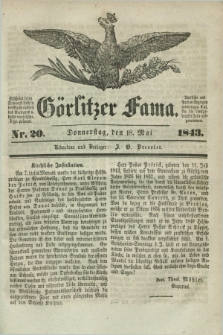 Görlitzer Fama. 1843, Nr. 20 (18 Mai)