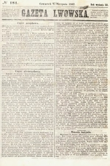 Gazeta Lwowska. 1862, nr 181