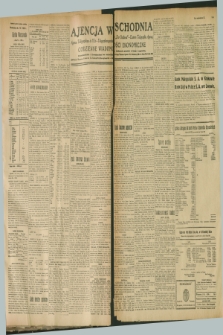 Ajencja Wschodnia. Codzienne Wiadomości Ekonomiczne = Agence Télégraphique de l'Est = Telegraphenagentur „Der Ostdienst” = Eastern Telegraphic Agency. R.9, nr 8 (10 stycznia 1929)