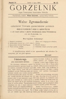 Gorzelnik : organ Towarzystwa Gorzelników Polskich we Lwowie. R. 11, 1898, nr 12
