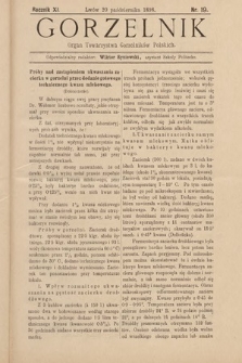 Gorzelnik : organ Towarzystwa Gorzelników Polskich we Lwowie. R. 11, 1898, nr 19