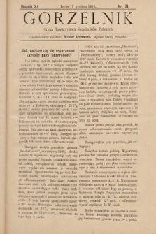 Gorzelnik : organ Towarzystwa Gorzelników Polskich we Lwowie. R. 11, 1898, nr 21