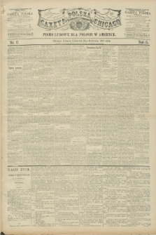 Gazeta Polska w Chicago : pismo ludowe dla Polonii w Ameryce. R.19, nr 17 (23 kwietnia 1891)