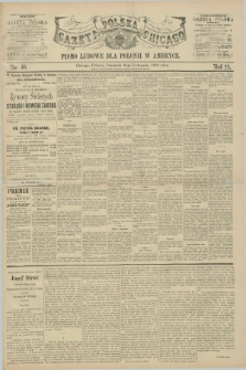 Gazeta Polska w Chicago : pismo ludowe dla Polonii w Ameryce. R.22, No. 46 (15 listopada 1894)