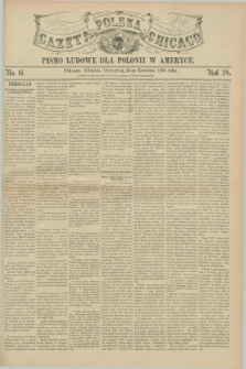 Gazeta Polska w Chicago : pismo ludowe dla Polonii w Ameryce. R.24, No. 16 (16 kwietnia 1896)