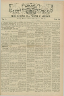 Gazeta Polska w Chicago : pismo ludowe dla Polonii w Ameryce. R.24, No. 24 (11 czerwca 1896)
