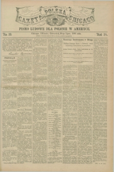 Gazeta Polska w Chicago : pismo ludowe dla Polonii w Ameryce. R.24, No. 29 (16 lipca 1896)