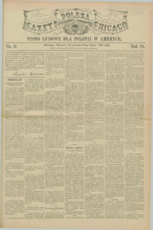 Gazeta Polska w Chicago : pismo ludowe dla Polonii w Ameryce. R.24, No. 31 (30 lipca 1896)