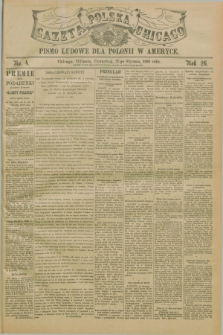 Gazeta Polska w Chicago : pismo ludowe dla Polonii w Ameryce. R.26, No. 4 (27 stycznia 1898)