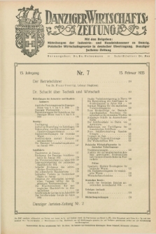 Danziger Wirtschaftszeitung. Jg.15, Nr. 7 (15 Februar 1935)