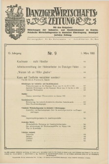 Danziger Wirtschaftszeitung. Jg.15, Nr. 9 (1 März 1935) + wkładka