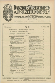 Danziger Wirtschaftszeitung. Jg.15, Nr. 11 (15 März 1935)