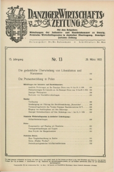 Danziger Wirtschaftszeitung. Jg.15, Nr. 13 (29 März 1935)