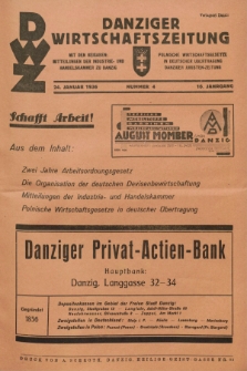 Danziger Wirtschaftszeitung. Jg.16, Nr. 4 (24 Januar 1936)