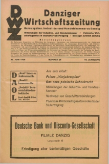 Danziger Wirtschaftszeitung. Jg.16, Nr. 26 (26 Juni 1936)