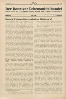 Der Danziger Lenbensmittelhandel : Mitteilungen der Fachgruppe Kolonialwaren- und Feinkost-Einzelhandel. Jg.3, Nr. 6 (5 Juni 1936)